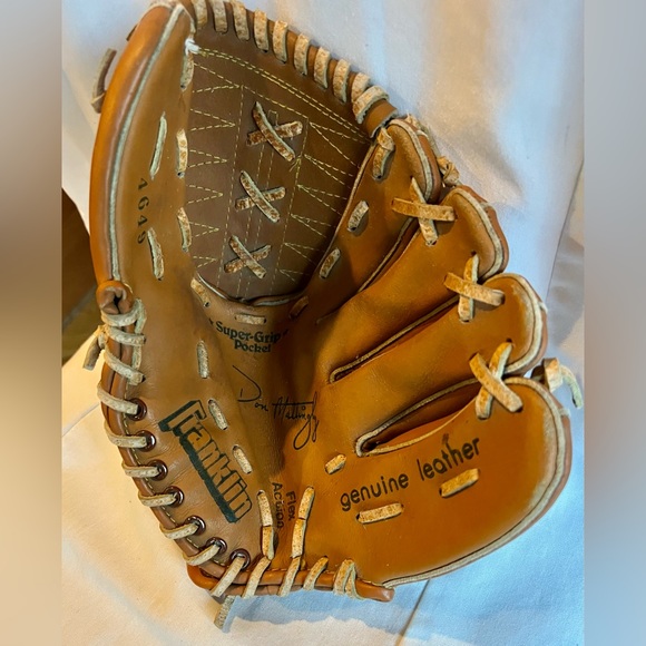 Franklin Leather Don Mattingly Vintage Baseball Glove. Super Grip Pocket. - Picture 3 of 7